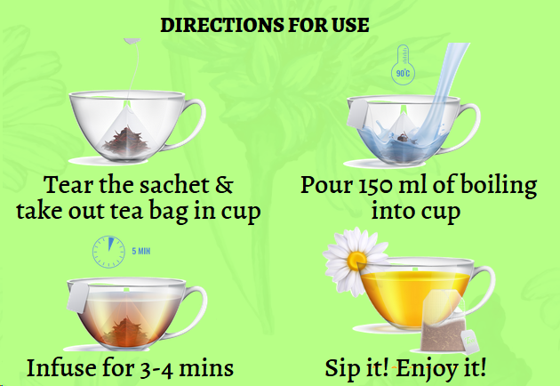 Chamomile Green Tea (15 Pyramid Tea Bags)