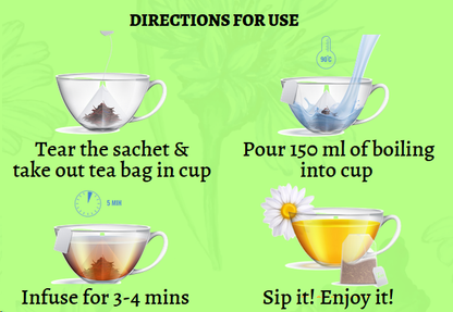 Stress Relief Tea (15 Tea Bags) Chamomile Honey