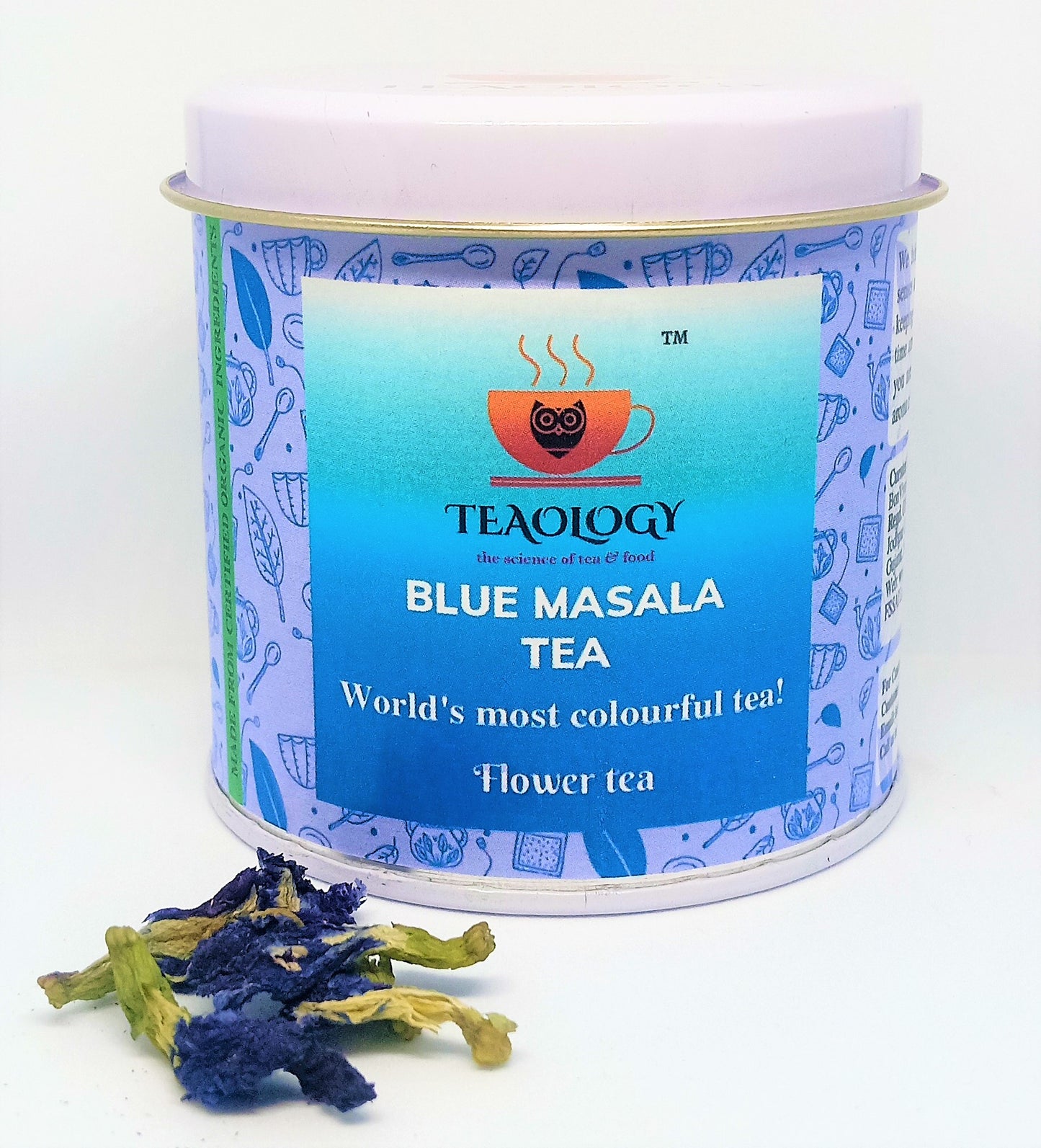 Blue tea; masala tea, Butterfly pea flower