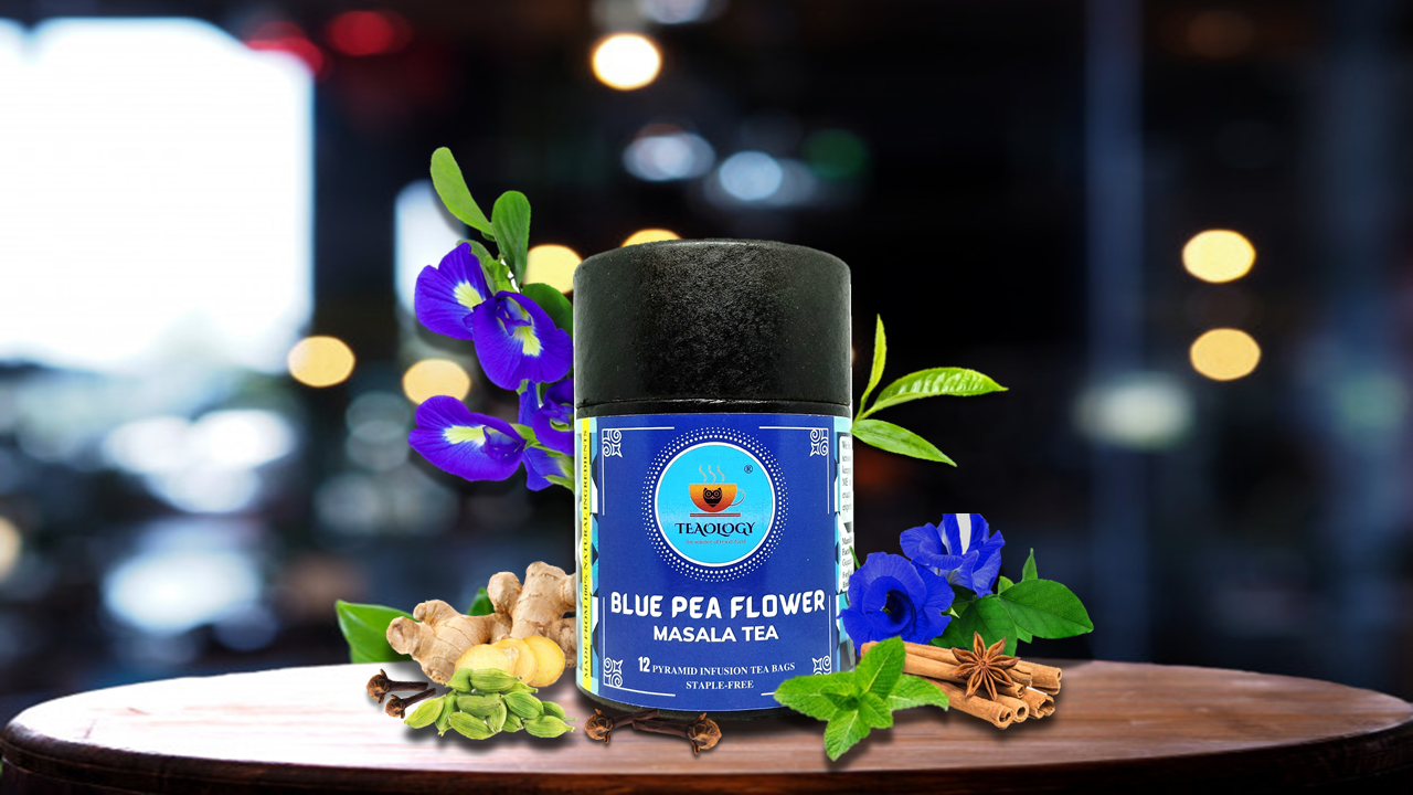 Blue Pea Flower Masala Tea (12 Pyramid Tea bags)
