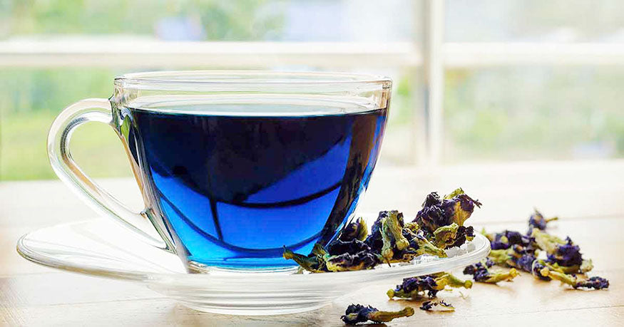 Blue tea; masala tea, Butterfly pea flower