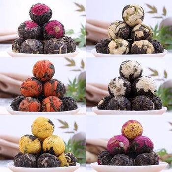 Teaology Blooming Pu’erh Tea Ball (Assorted) 4 Pcs